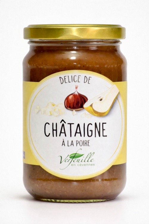 Délice de châtaigne des Cévennes à la poire 