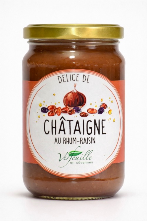 Délice de châtaigne des Cévennes rhum-raisin 